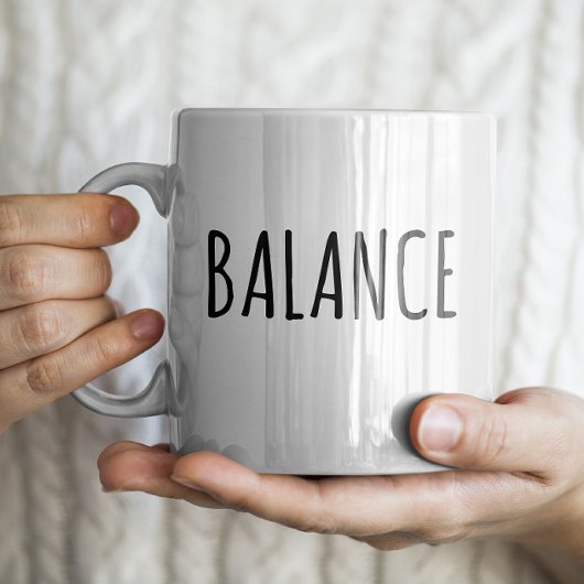 "Balance" Einfaches modernes Bauernhaus Kaffeetasse