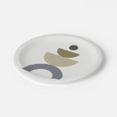 Balance - farbenfrohe geometrische Formen des mitt Pappteller (Schrägansicht)