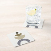 Balance - farbenfrohe geometrische Formen des mitt Rechteckiger Pappuntersetzer (Vor Ort)