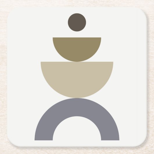 Balance - farbenfrohe geometrische Formen des mitt Rechteckiger Pappuntersetzer (Vorderseite)