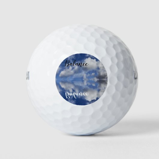 Balance glückliche weiße Flaute Wolke, Reflexionen Golfball (Vorderseite)