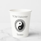 Balance & Harmonie: Custom TCM Yin Yang Pappbecher (Vorderseite)