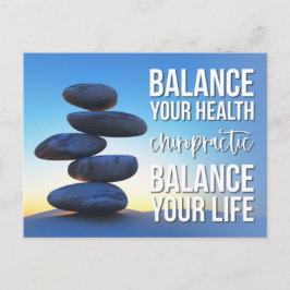 Balance Ihre Gesundheit & Leben Chiropraktische Rü Postkarte