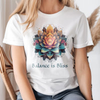 "Balance is Bliss" Vintage Lotus-Blume