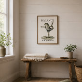Balance ist eine Praxis" Frosch Poster