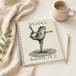 „Balance ist eine Praxis“ Journal Spiralblock Notizblock