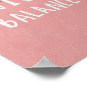 Balance Kaktus minimalistisch suchen Poster (Ecke)