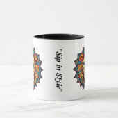 "Balance lebendige Löwengeometrische Kunst" Tasse (Zentrum)