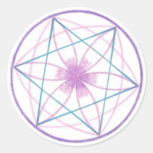 Balance Mandala Runder Aufkleber (Vorderseite)