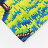 Balance of Worlds - Futuristische Pixel Art Tech Fleecedecke (Ecke)