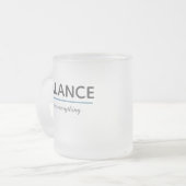 Balance Over Everything – Minimal White Typography Mattglastasse (Vorderseite Links)