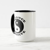 Balance Positive Mindfulness Yin Yang Tasse (Vorderseite Links)