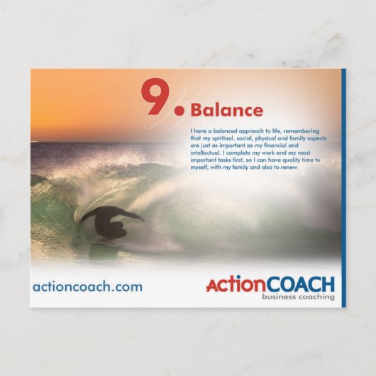 Balance Post Card - 14 Points of Culture Postkarte (Vorderseite)