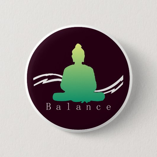 "Balance" Schöner Buddha. Button (Vorderseite)