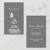 Balance Stones Life Coach Yoga Trainer Gesundheit Visitenkarte (Vorne/Hinten)