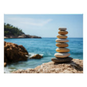 Balance Stones Zen Minimalist Wall Art Poster (Vorderseite)