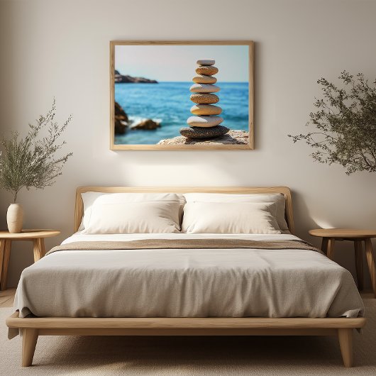 Balance Stones Zen Minimalist Wall Art Poster