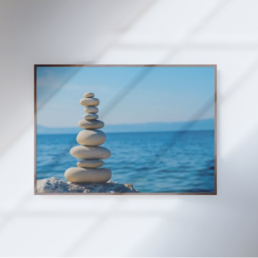 Balance Stones Zen Minimalist Wall Art Poster