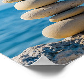 Balance Stones Zen Minimalist Wall Art Poster (Ecke)