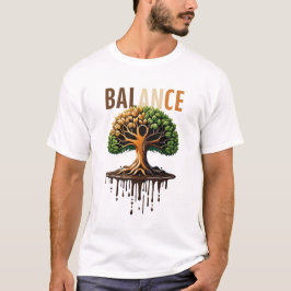 Balance Tree of Life Nature Art Design T-Shirt