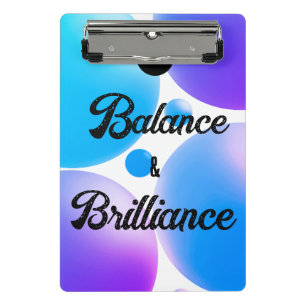 BALANCE und BRILLIANCE SpiralNotebook Mini Klemmbrett
