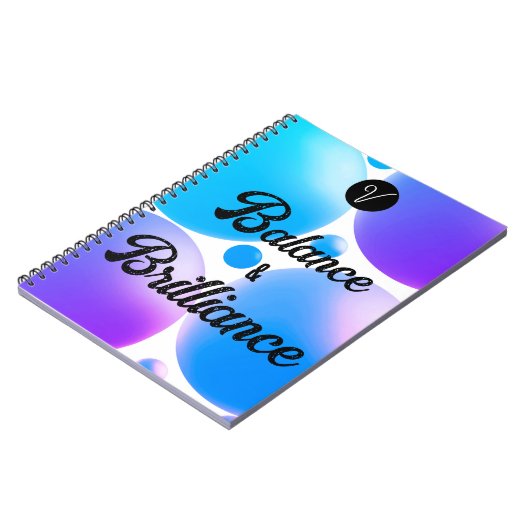 BALANCE und BRILLIANCE SpiralNotebook Notizblock (Linke Seite)