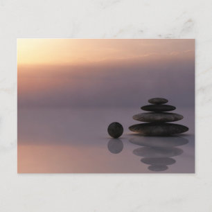 Balance und Meditation Cairn Postkarte