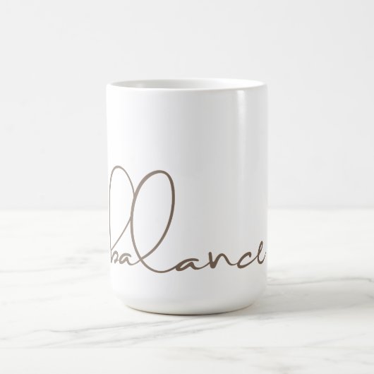 Balance, weiß, Yoga Cool, modern Kaffeetasse (Mittel)