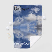 Balance, welche Wolkenreflektionen, blauer Himmel Golfhandtuch (Insitu)