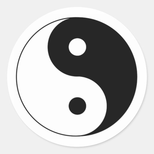 BALANCE - Yin und Yang dekorieren (20 zählen) Runder Aufkleber (Vorderseite)