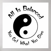 Balance Yin Yang Poster (Vorne)