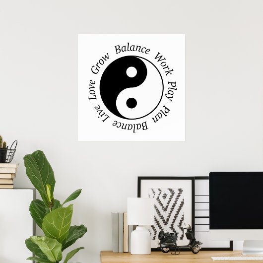 Balance Yin Yang Poster (Heimbüro)