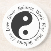 Balance Yin Yang Symbol Untersetzer (Vorne)