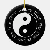 Balance Yin Yang Verzierung Keramikornament (Hinten)