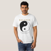 Balance Yoga Yin Yang mit Zitat T-Shirt (Vorne ganz)
