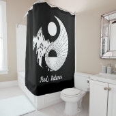 Balance Zen Yin Yang Schwarz-weiß Duschvorhang (Beispiel)