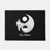 Balance Zen Yin Yang Schwarz-weiß Fußmatte (Vorderseite)