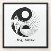 Balance Zen Yin Yang Schwarz-weiß
