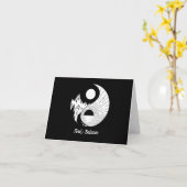 Balance Zen Yin Yang Schwarz-weiß Karte (Gelbe Blume)