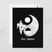 Balance Zen Yin Yang Schwarz-weiß Postkarte (Vorne/Hinten)