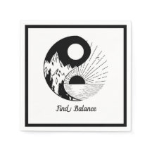 Balance Zen Yin Yang Schwarz-weiß