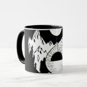 Balance Zen Yin Yang Schwarz-weiß Tasse (Vorderseite Links)