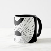 Balance Zen Yin Yang Schwarz-weiß Tasse (VorderseiteRechts)