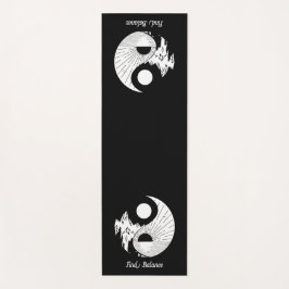 Balance Zen Yin Yang Schwarz-weiß Yogamatte