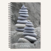 Balanced Beach Pebbles Rock Cairns Notizblock (Vorderseite)