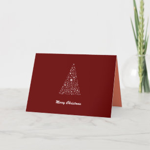 Balanced Bordeaux Weihnachtsbaumstars Zusammensetz Feiertagskarte