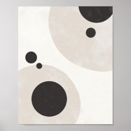 Balanced Circles – Neutral Abstract Wall Art Poster