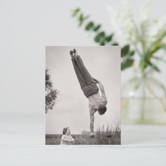 Balanced Daddy Postkarte (Stehend Vorderseite)