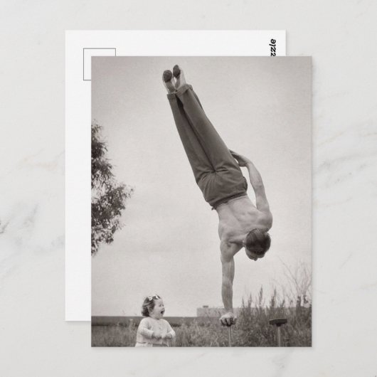 Balanced Daddy Postkarte (Vorne/Hinten)