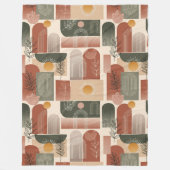 Balanced Dusty Green Copper Boho Decke Kunst (Vorderseite)